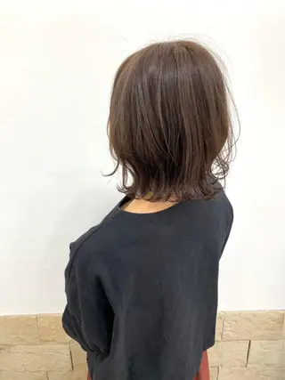 ミディアム カラー ヘアアレンジ メンズパーマ 特化中澤のヘアスタイル