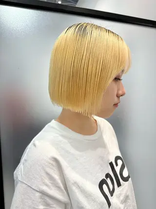 ショート SALOWIN心斎橋Suite店所属・ブリーチ毛にもできる 縮毛矯正|鷹司郎のヘアスタイル