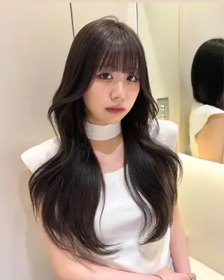 ロング カラー ヘアアレンジ 韓国ヘア/レイヤー Londエレンのヘアスタイル