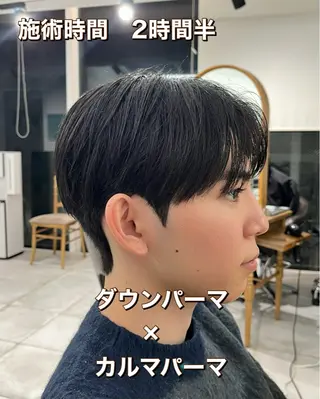 ショート パーマ メンズ 🏆メンズヘア特化 🥇代表りんぺーのヘアスタイル