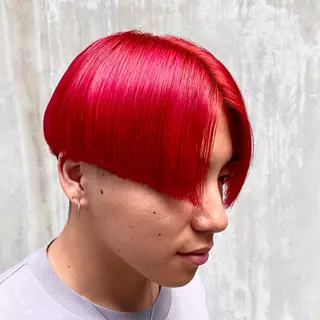 ショート カラー メンズ 透明感・ハイトーン・ 艶カラー/若林のヘアスタイル