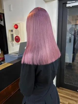 セミロング カラー ハイトーンカラー ⭐️NAZUNAのヘアスタイル