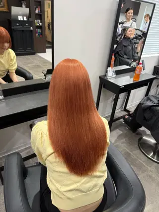 ロング カラー ヘアアレンジ 💗暖色特化ピンク/ 赤髪💗HARUNAのヘアスタイル