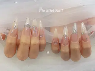 ネイル momo 長さだしのネイルデザイン