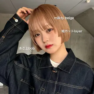 ショート カラー yuuka/ボブ/ダ ブルカラー/髪質改善のヘアスタイル