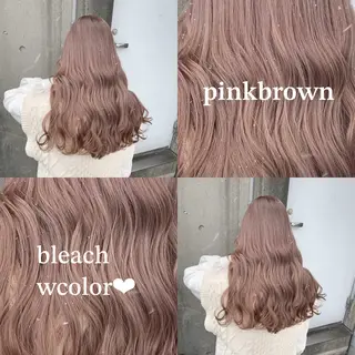 ロング カラー NAMI🤎ブラウン &ミルクティー🤍のヘアスタイル