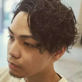 セミロング パーマ FRANK'SBARBER所属・💈山本 卓士💈のヘアスタイル
