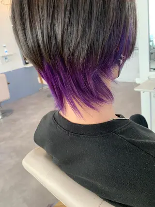 ミディアム カラー メンズ LAGRECE大阪梅田店所属・美髪矯正・髪質改善 【中村吉孝】のヘアスタイル