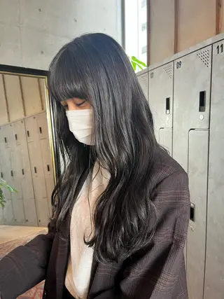 ロング ボブ/ベージュ/ パーマ🪿近森ゆいのヘアスタイル