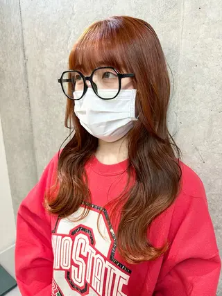 ロング カラー 柴田 すず花のヘアスタイル