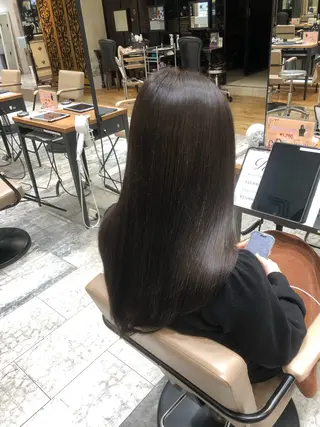 ロング カラー 新宿/透明感カラー/ 髪質改善/早野大空のヘアスタイル