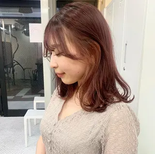 ミディアム カラー ヘアアレンジ ハイトーン/美髪矯正 🍃大江拓実のヘアスタイル