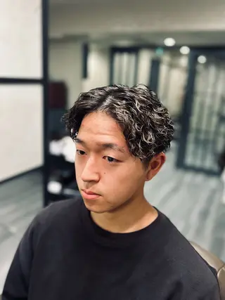 ミディアム パーマ メンズ メンズカット/ 雄大のヘアスタイル