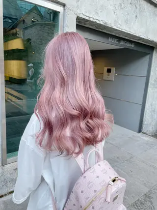 ロング カラー ヘアアレンジ 【ブリーチ】色落ち* お任せ🎀俊介のヘアスタイル