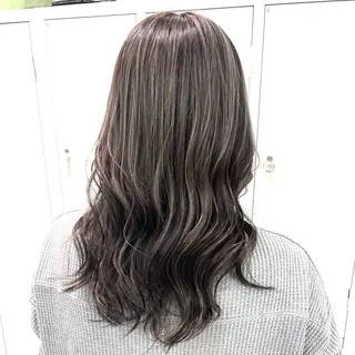 ミディアム カラー 奥山義進/ハイトーン /バレイヤージュのヘアスタイル