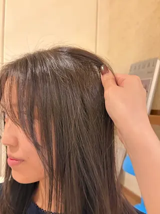 セミロング 武田玲音/カラー モデル/堀江のヘアスタイル