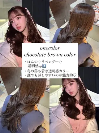 ロング カラー 🤎うる艶ベージュ 🧸MAYUKA🤎のヘアスタイル
