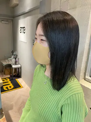 セミロング カラー パーマ しのはら まどかのヘアスタイル