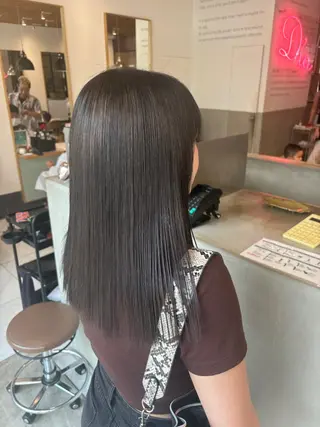 セミロング ️🩵RINKA/ ハイトーンカラー🩵のヘアスタイル