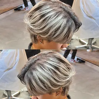 ミディアム カラー メンズ センターパート職人 店長/TSUBASAのヘアスタイル