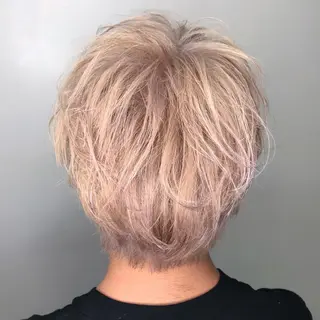 ショート カラー メンズ viewstokyo所属・mana 暖色カラーカットのヘアスタイル