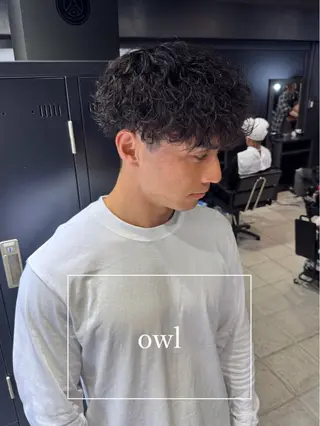 ショート パーマ ヘアアレンジ メンズ メンズ専門 美容師✨ アメ村 堀江颯瑛のヘアスタイル