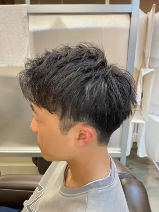 ショート メンズ メンズパーマ特化 カバヤマ　リョウのヘアスタイル