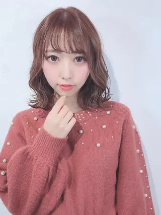 ミディアム _WHITE+ 南海難波店のヘアスタイル