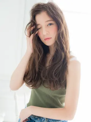 ロング カラー パーマ 美容歴20年美髪特化 SerA代表森のヘアスタイル