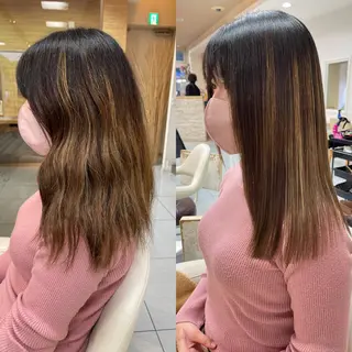 ロング 髪質改善/縮毛矯正 /ブリーチ矯正/岡部のヘアスタイル