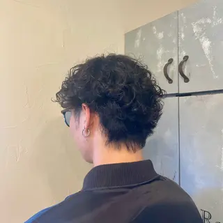 パーマ メンズ 神谷 有音のヘアスタイル