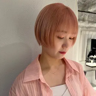 ショート カラー ボブ/ダブルカラー 縮毛矯正/支持多数のヘアスタイル