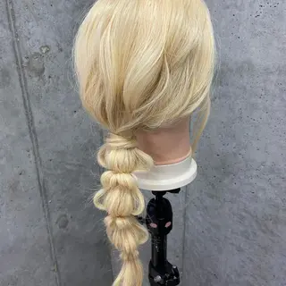 ロング ヘアアレンジ 艶暖色カラー🍒 縮毛矯正ほののヘアスタイル