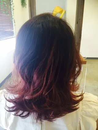 セミロング カラー マンツーマン施術 ISSHKIのヘアスタイル