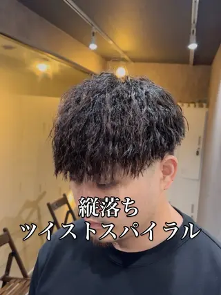 ミディアム パーマ りょうま⚡️メンズ パーマ特化⚡️新小岩のヘアスタイル