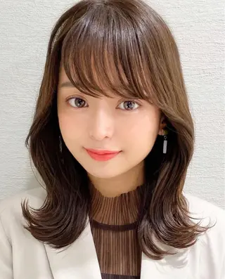 ミディアム 【愛され小顔カット】 YOSHIKIヘアのヘアスタイル