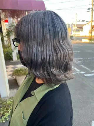ミディアム 下條 真のヘアスタイル