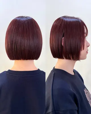 ショート カラー yuuka/ボブ/ダ ブルカラー/髪質改善のヘアスタイル