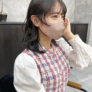 ミディアム カラー 韓国ヘア /男女❄️ 細江 美紅のヘアスタイル