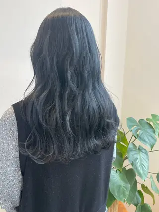 セミロング カラー 宮崎 英絵のヘアスタイル
