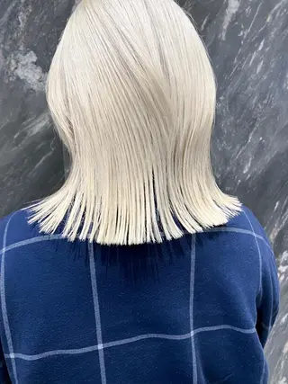 セミロング カラー パーマ、髪質改善 菊地美月のヘアスタイル