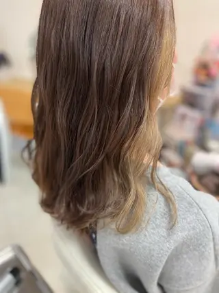 セミロング カラー 菊地 美憂のヘアスタイル