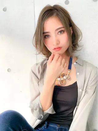 ショート カラー パーマ 【赤み消しカラー】 中野浩太のヘアスタイル