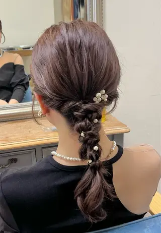 セミロング hair gene所属・君山 希美のヘアスタイル