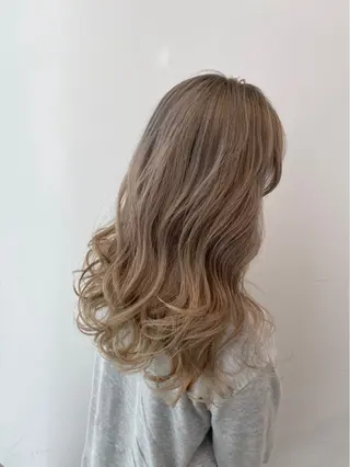 セミロング カラー パーマ amble luxe ❤️渋谷❤️のヘアスタイル