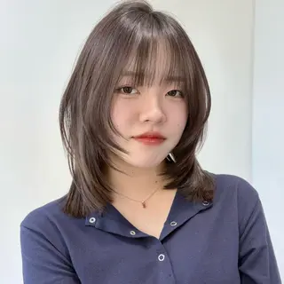 ミディアム 似合わせ前髪／ 小顔カット🎀そうのヘアスタイル