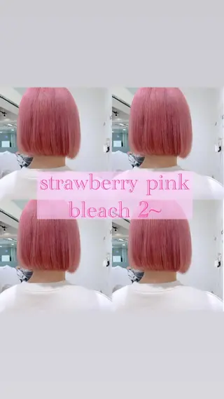 ミディアム カラー ピンクカラー🎀/ ミルクティー🍼花音のヘアスタイル