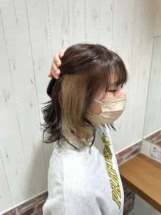 ミディアム カラー 中嶋 紘夢のヘアスタイル