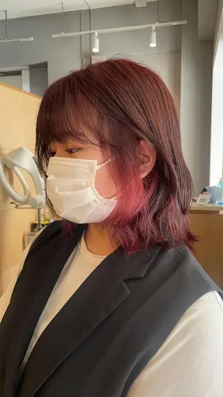 ミディアム カラー miloc那覇 MIKUのヘアスタイル