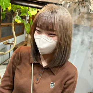 ミディアム カラー tablier所属・tablier 熊谷日菜子のヘアスタイル